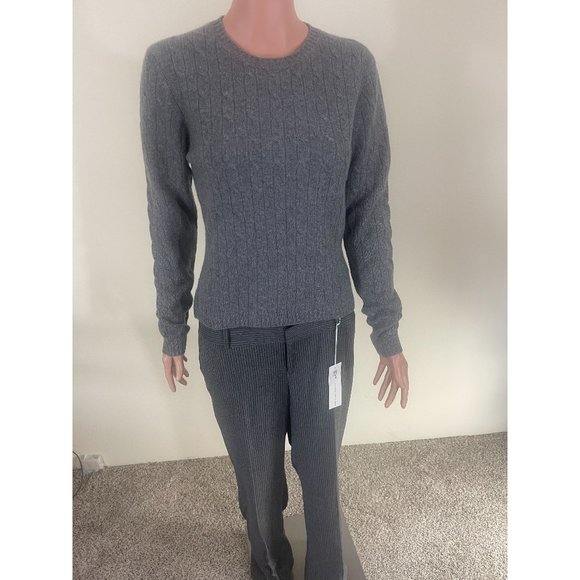 NWT Bokhee New York 100% Cashmere Grey Long Sleeve Sweater Size M - Picture 1 of 14
